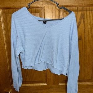Light blue cropped sweater